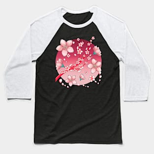Japanese Sakura Pink Flower Blossom Japan Cherry Blossom Baseball T-Shirt